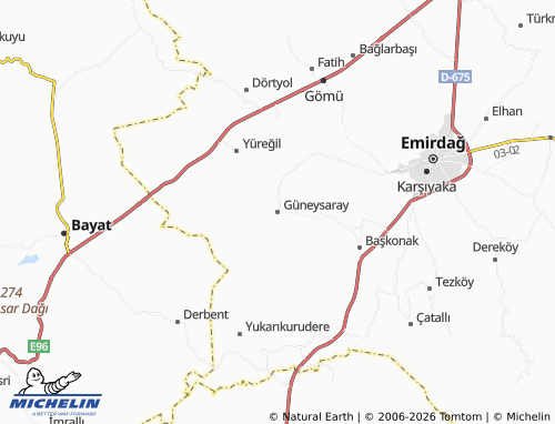 Mappa MICHELIN Güneysaray - ViaMichelin