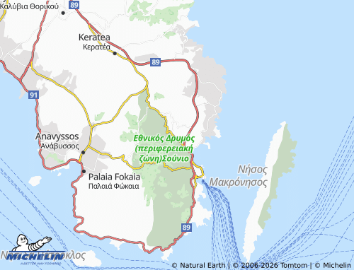 Mapa MICHELIN Agios Georgios Thorikoy - ViaMichelin