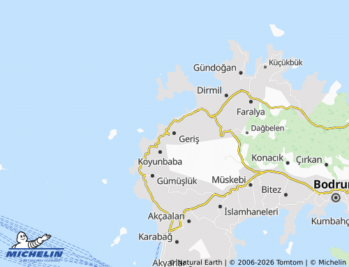 MICHELIN Geriş map - ViaMichelin