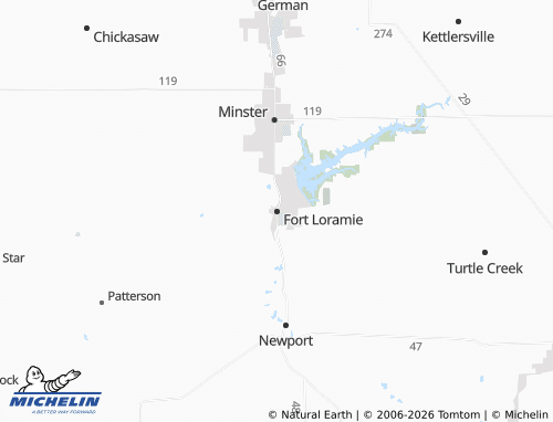 Mappa MICHELIN Fort Loramie - ViaMichelin