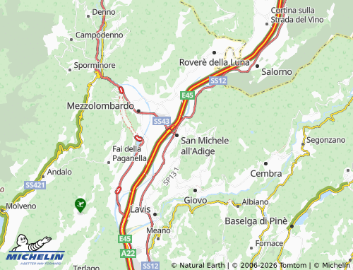 MICHELIN San Michele all'Adige map - ViaMichelin