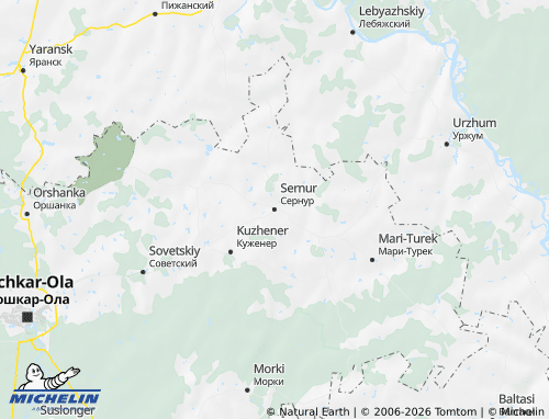 MICHELIN-Landkarte Sernurski Rajon - ViaMichelin