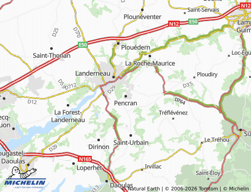 Mappa MICHELIN Pencran - ViaMichelin