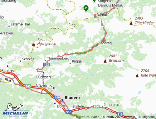 Mappa MICHELIN Raggal Plazera - ViaMichelin