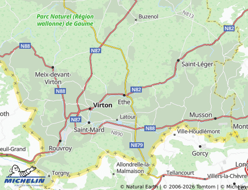 MICHELIN Ethe map - ViaMichelin