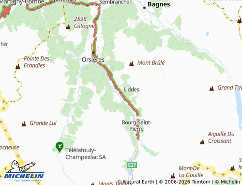 Mapa MICHELIN Liddes - ViaMichelin