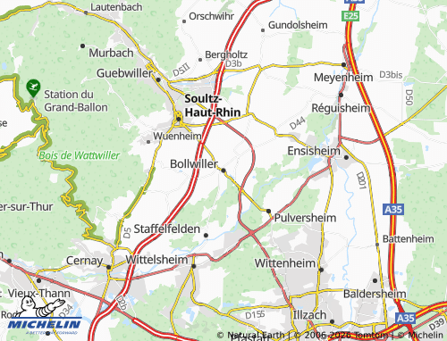 Carte MICHELIN Bollwiller - ViaMichelin