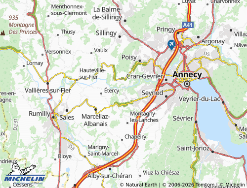 Carte MICHELIN Chavanod - ViaMichelin