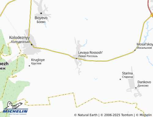 Carte MICHELIN Levaya Rossosh' - ViaMichelin