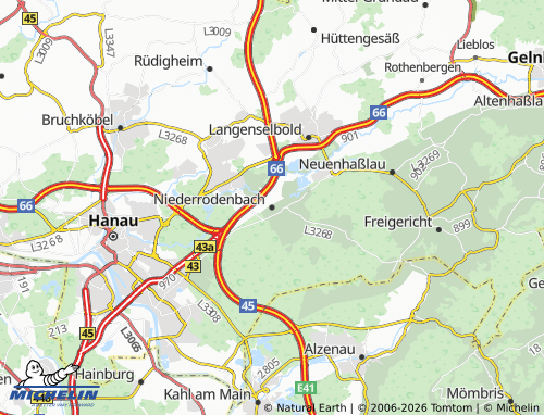 Mapa MICHELIN Niederrodenbach - ViaMichelin