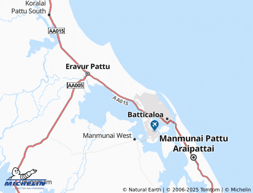 Carte MICHELIN Thannamunai - ViaMichelin