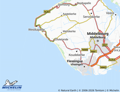 MICHELIN Groot Valkenisse map - ViaMichelin