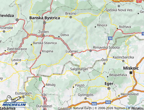 Mappa MICHELIN Lučenec - ViaMichelin