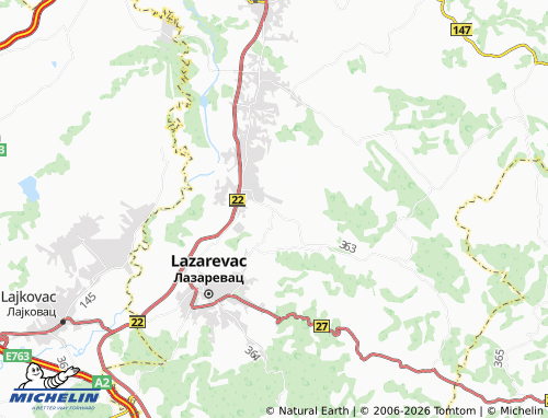 Mapa MICHELIN Medoševac - ViaMichelin
