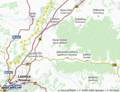 Mapa MICHELIN Donji Dobrić - ViaMichelin