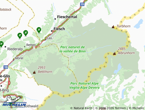 Mapa MICHELIN Binn - ViaMichelin