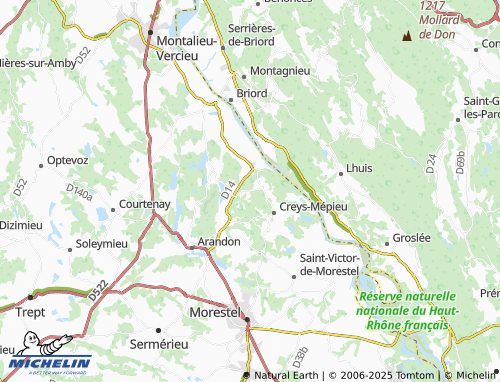 Carte MICHELIN Pusignieu - ViaMichelin