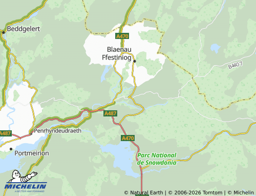 Mappa MICHELIN Ffestiniog - ViaMichelin