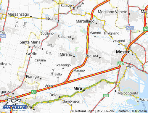 Mapa MICHELIN Mirano - ViaMichelin