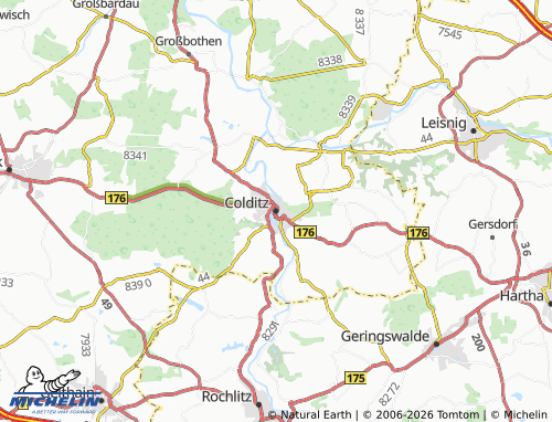 MICHELIN Colditz map - ViaMichelin