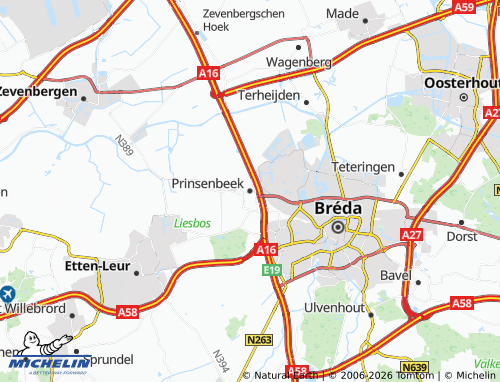 MICHELIN Prinsenbeek map - ViaMichelin