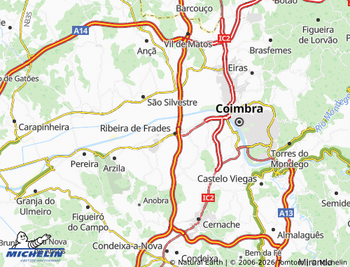 MICHELIN Ribeira de Frades map - ViaMichelin