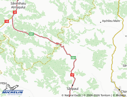 MICHELIN Topa Mică map - ViaMichelin