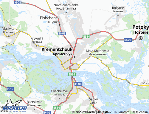 MICHELIN Kremenchuk map - ViaMichelin