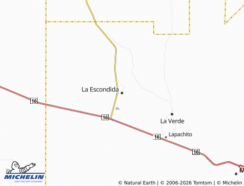 MICHELIN La Escondida map - ViaMichelin