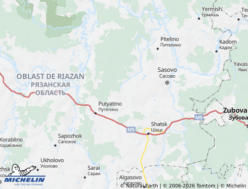 MICHELIN Chuchkovskiy rayon map - ViaMichelin