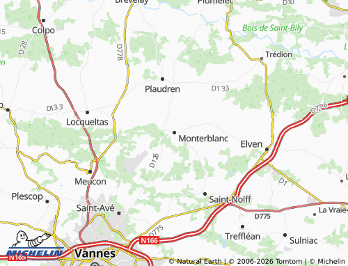 Kaart MICHELIN Monterblanc - ViaMichelin