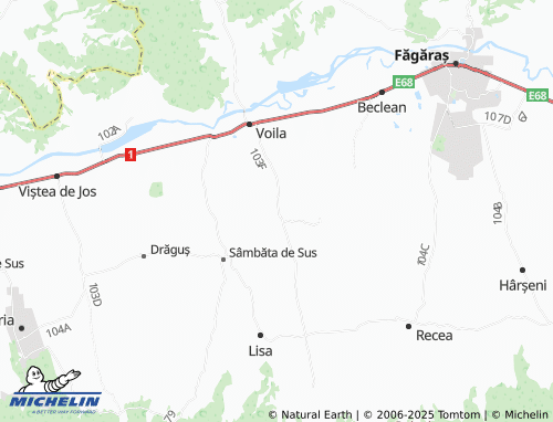 MICHELIN Voivodeni map - ViaMichelin