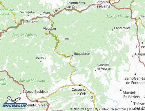 MICHELIN Roquebrun map - ViaMichelin