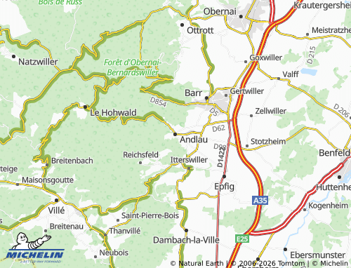 Mapa MICHELIN Andlau - ViaMichelin