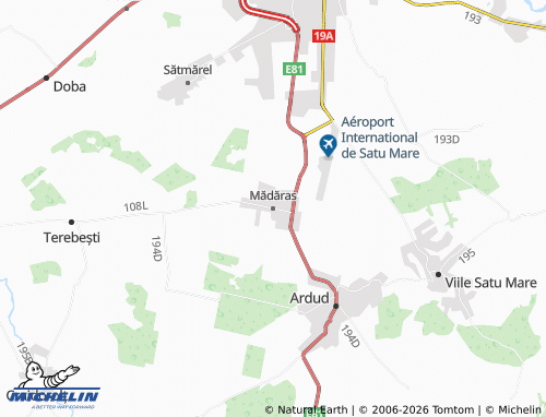 Mapa MICHELIN Mădăras - ViaMichelin
