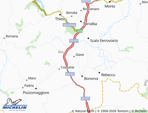 Carte MICHELIN Giave - ViaMichelin
