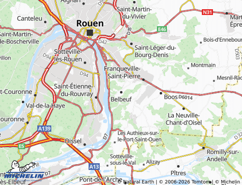Mapa MICHELIN Belbeuf - ViaMichelin