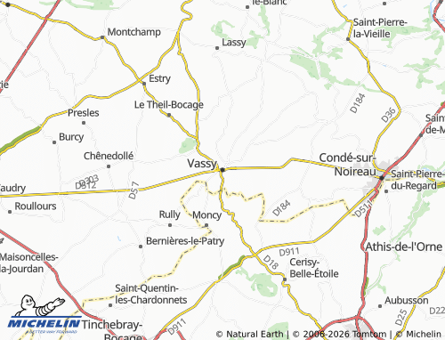 MICHELIN Vassy map - ViaMichelin