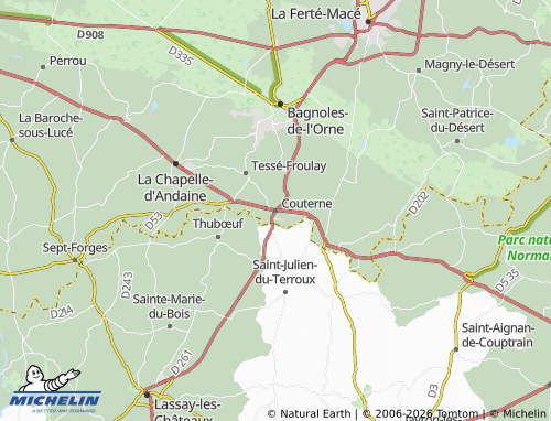 MICHELIN-Landkarte Couterne - ViaMichelin