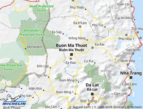 MICHELIN Dak Lak map - ViaMichelin