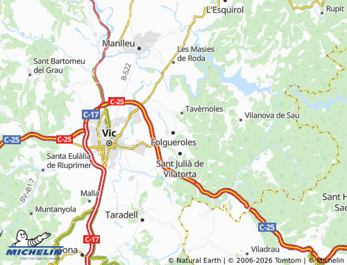Carte MICHELIN Folgueroles - ViaMichelin