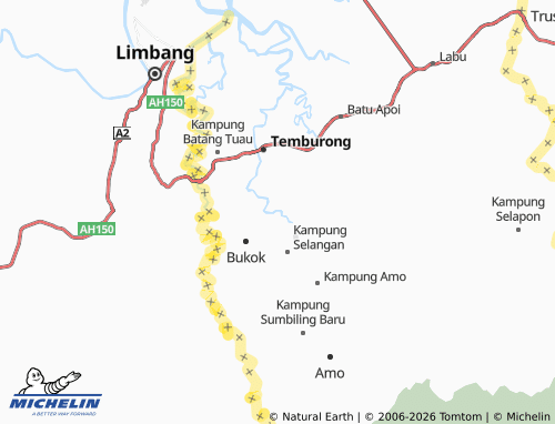 MICHELIN-Landkarte Kampung Belaban - ViaMichelin