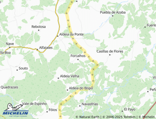 MICHELIN Forcalhos map - ViaMichelin
