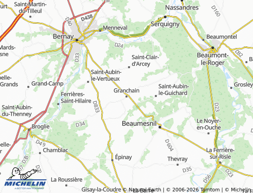 MICHELIN Granchain map - ViaMichelin