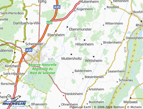 Mapa MICHELIN Muttersholtz - ViaMichelin