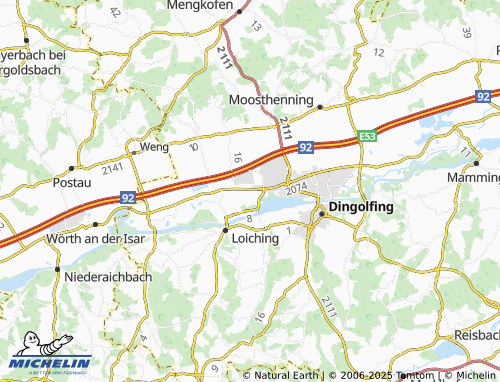 MICHELIN Höfen map - ViaMichelin