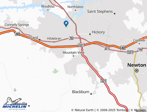 MICHELIN Mountain View map - ViaMichelin