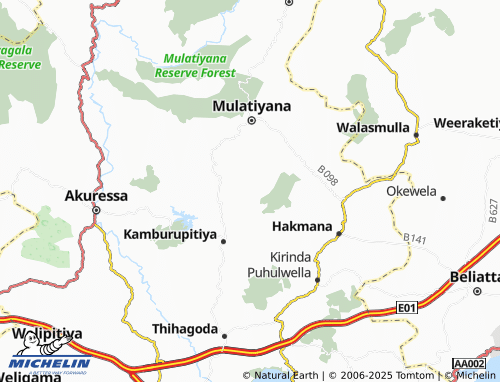 MICHELIN Horapavita North map - ViaMichelin