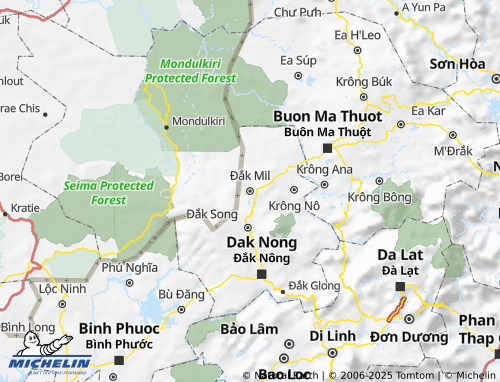 MICHELIN Đắk Mil map - ViaMichelin