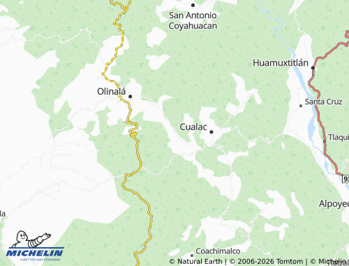 MICHELIN Chiaucingo-Chapancingo map - ViaMichelin